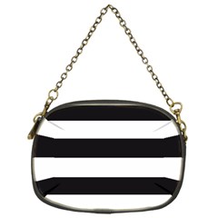 Black And White Large Stripes Goth Mime French Style Chain Purse (one Side) by genx