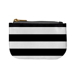 Black And White Large Stripes Goth Mime French Style Mini Coin Purse by genx