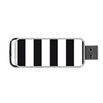 Black and White Large Stripes Goth Mime french style Portable USB Flash (Two Sides)