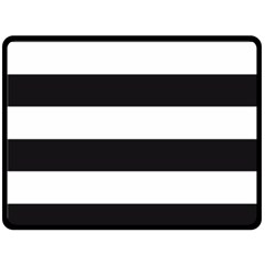 Black And White Large Stripes Goth Mime French Style Double Sided Fleece Blanket (large)  by genx