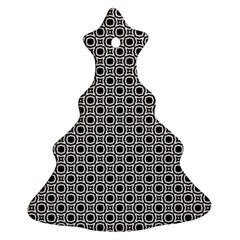 Pattern Formes Ronds Noir/blanc Christmas Tree Ornament (two Sides) by kcreatif