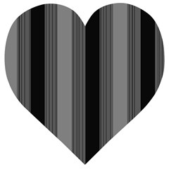 Pattern Bandes Gris/noir Wooden Puzzle Heart by kcreatif