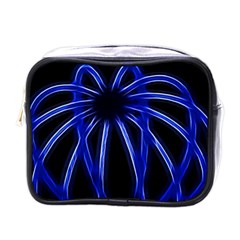 Light Effect Blue Bright Design Mini Toiletries Bag (one Side) by HermanTelo