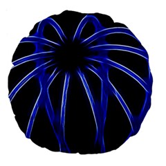 Light Effect Blue Bright Design Large 18  Premium Flano Round Cushions