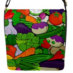 Vegetables Bell Pepper Broccoli Flap Closure Messenger Bag (s)