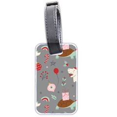 Funny Christmas Pattern Luggage Tag (two Sides) by Vaneshart