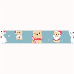 Cute French Bulldog Puppy Dog Christmas Costume Seamless Pattern Small Bar Mats by Vaneshart