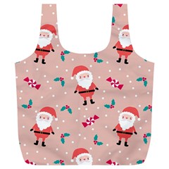 Cute Christmas Santa Seamless Pattern Full Print Recycle Bag (xl) by Vaneshart