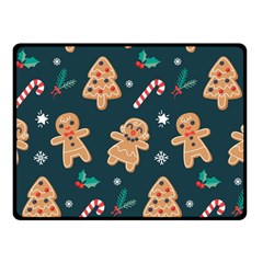 Colourful Funny Christmas Pattern Double Sided Fleece Blanket (small)  by Vaneshart