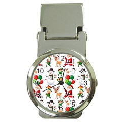 Seamless Pattern Christmas Money Clip Watches by Vaneshart