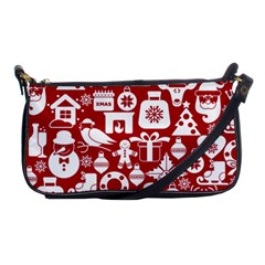 Christmas Seamless Pattern Icons Shoulder Clutch Bag by Vaneshart
