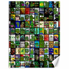 Pepe The Frog Memes Of 2019 Picture Patchwork Pattern Canvas 18  X 24  by snek