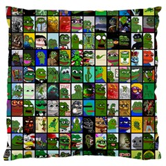 Pepe The Frog Memes Of 2019 Picture Patchwork Pattern Large Cushion Case (one Side) by snek