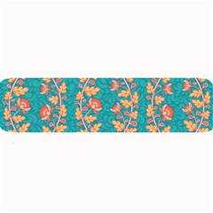 Teal Floral Paisley Stripes Large Bar Mat by mccallacoulture