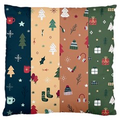 Flat Design Christmas Pattern Collection Standard Flano Cushion Case (one Side) by Vaneshart