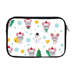 Christmas Seamless Pattern With Cute Kawaii Mouse Apple Macbook Pro 17  Zipper Case by Vaneshart