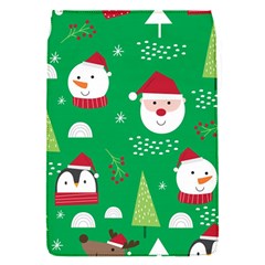 Cute Face Christmas Character Cute Santa Claus Reindeer Snowman Penguin Removable Flap Cover (s) by Vaneshart