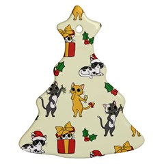 Christmas Funny Pattern Cat Ornament (christmas Tree)  by Vaneshart