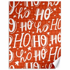 Ho Ho Ho Lettering Seamless Pattern Santa Claus Laugh Canvas 18  X 24  by Vaneshart