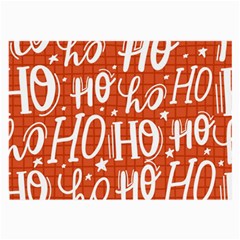 Ho Ho Ho Lettering Seamless Pattern Santa Claus Laugh Large Glasses Cloth (2 Sides) by Vaneshart