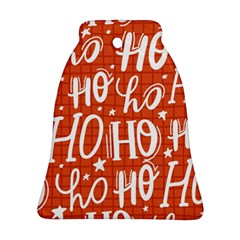 Ho Ho Ho Lettering Seamless Pattern Santa Claus Laugh Bell Ornament (two Sides) by Vaneshart