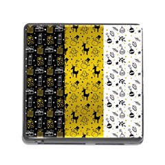 Black Golden Christmas Pattern Collection Memory Card Reader (square 5 Slot) by Vaneshart