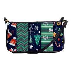 Flat Design Christmas Pattern Set Shoulder Clutch Bag by Vaneshart