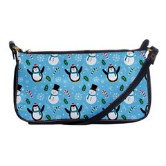 Colorful Funny Christmas Pattern Cartoon Shoulder Clutch Bag by Vaneshart