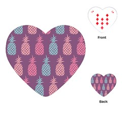 Pineapple Wallpaper Pattern 1462307008mhe Playing Cards Single Design (heart) by Sobalvarro