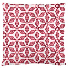 White Red Flowers Texture Standard Flano Cushion Case (two Sides)