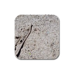 Beach Sand Rubber Square Coaster (4 Pack)  by Fractalsandkaleidoscopes
