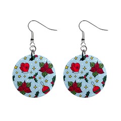 Colorful Funny Christmas Pattern Mini Button Earrings