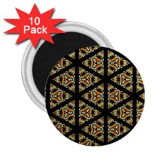 Pattern Stained Glass Triangles 2 25  Magnets (10 Pack)  by HermanTelo