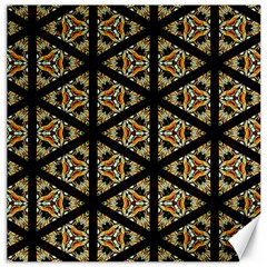 Pattern Stained Glass Triangles Canvas 12  X 12  by HermanTelo
