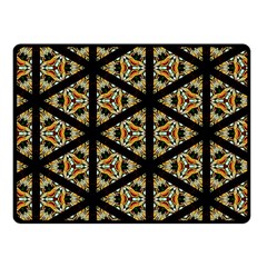 Pattern Stained Glass Triangles Double Sided Fleece Blanket (small) 