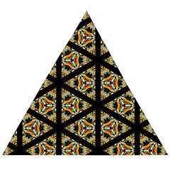 Pattern Stained Glass Triangles Wooden Puzzle Triangle by HermanTelo