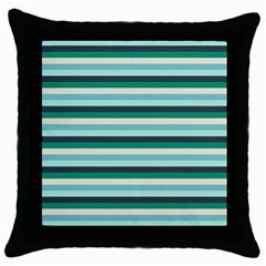 Stripey 14 Throw Pillow Case (black) by anthromahe