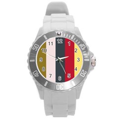 Stripey 18 Round Plastic Sport Watch (l) by anthromahe