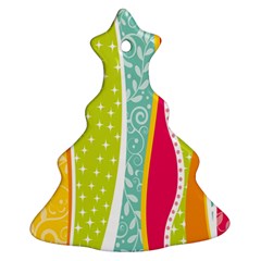 Abstract Lines Christmas Tree Ornament (two Sides)