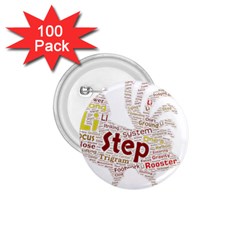 Fighting Golden Rooster  1 75  Buttons (100 Pack)  by Pantherworld143