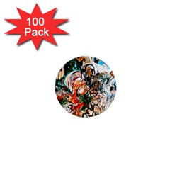 Lilies In A Vase 1 2 1  Mini Buttons (100 Pack)  by bestdesignintheworld