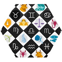 Zodiac Astrology Horoscope Wooden Puzzle Hexagon by HermanTelo