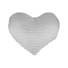 Pattern Background Monochrome Standard 16  Premium Flano Heart Shape Cushions
