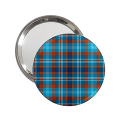Tartan Scotland Seamless Plaid Pattern Vintage Check Color Square Geometric Texture 2 25  Handbag Mirrors by Wegoenart