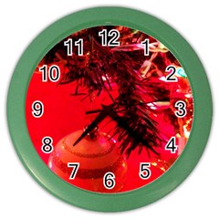Christmas Tree  1 4 Color Wall Clock by bestdesignintheworld