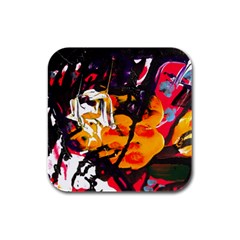 Consolation Before Battle 1 1 Rubber Square Coaster (4 Pack)  by bestdesignintheworld