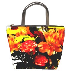 Flowers In A Vase 1 2 Bucket Bag by bestdesignintheworld