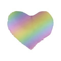 Pastel Goth Rainbow  Standard 16  Premium Heart Shape Cushions by thethiiird