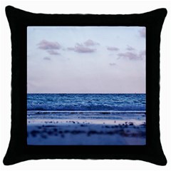 Pink Ocean Hues Throw Pillow Case (black) by TheLazyPineapple