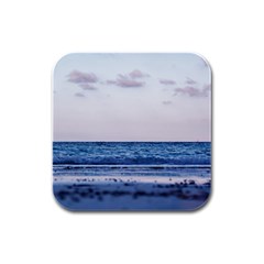 Pink Ocean Hues Rubber Square Coaster (4 Pack)  by TheLazyPineapple